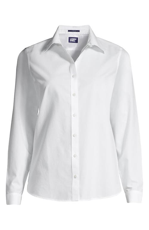 LANDS' END LANDS' END PLUS SIZE NO IRON BUTTON FRONT SHIRT