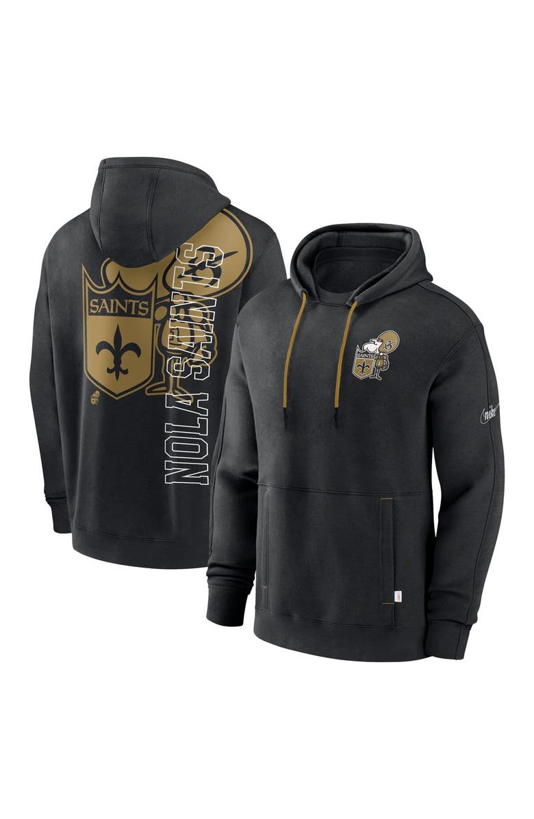 Nike Men's Nike Black New Orleans Saints Throwback Layered Logo ...