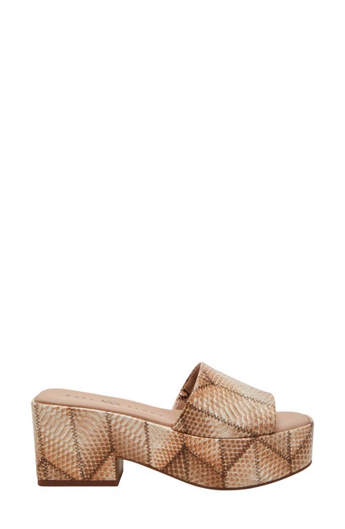 Katy Perry The Busy Bee Platform Slide Sandal In Tan Multi