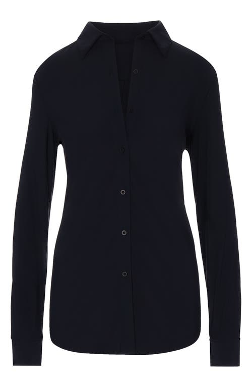 Commando Classic Oversized Button Down Shirt In Black In Black