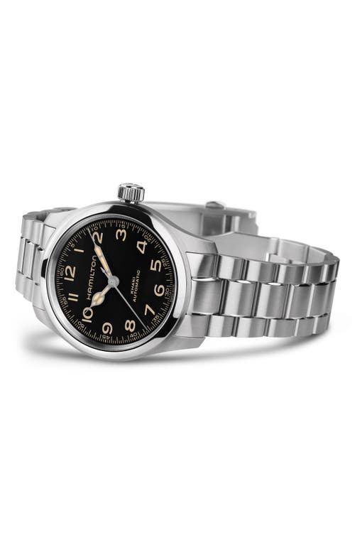 Hamilton Khaki Field Automatic Bracelet Watch, 38mm In Black