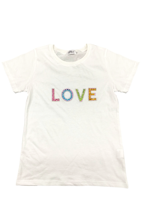 Lola + The Boys Babies'  Gems Love T-shirt In White