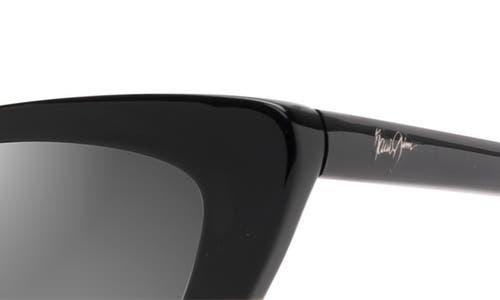 Maui Jim Lychee 52mm Polarizedplus2® Cat Eye Sunglasses In Black W/tokyo Tort