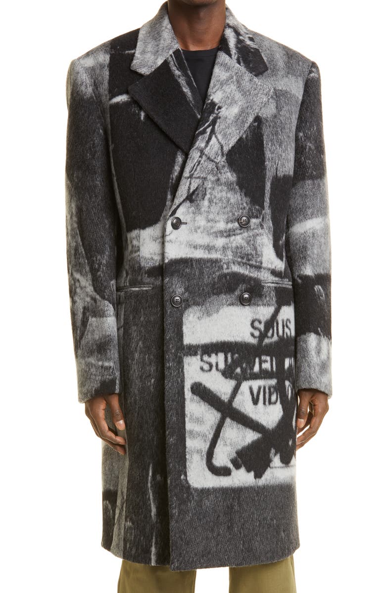 Off-White x Pablo Tomek Double Breasted Wool Blend Coat | Nordstrom