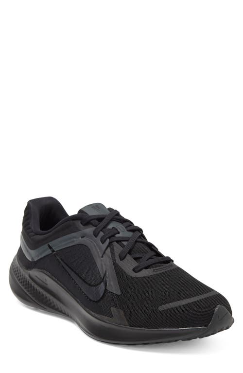 Shop Nike Quest 5 Road Running Shoe In Black/dark Smoke Grey