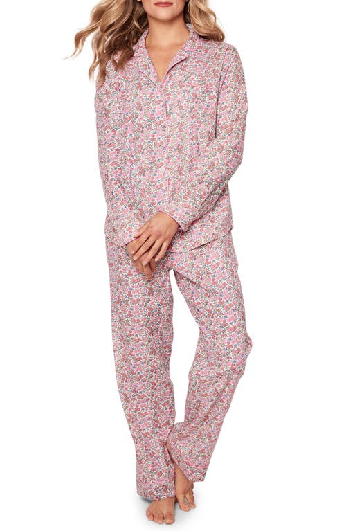 Petite Plume Fleurs de Rose Cotton Pajamas Pink at Nordstrom,