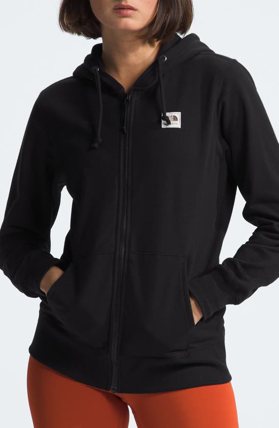 Shop The North Face Heritage Patch Zip Hoodie In Tnf Black/ Tnf White