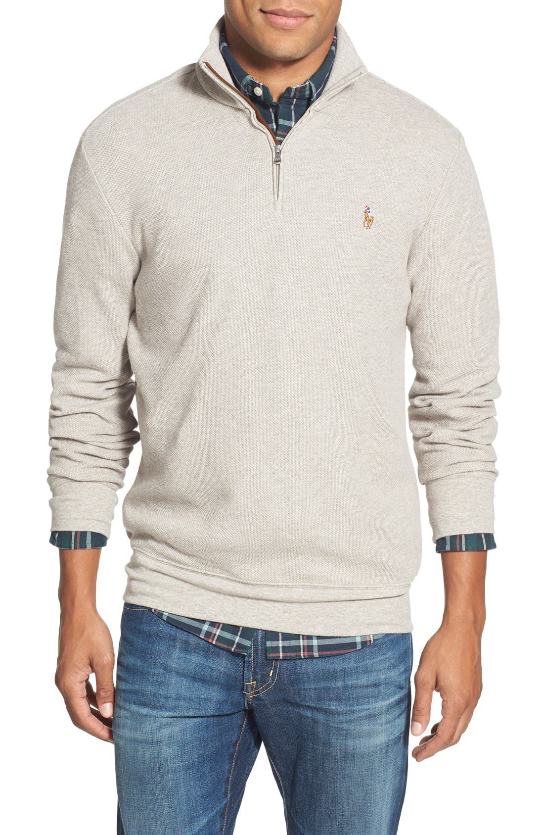 polo quarter zip sweatshirt