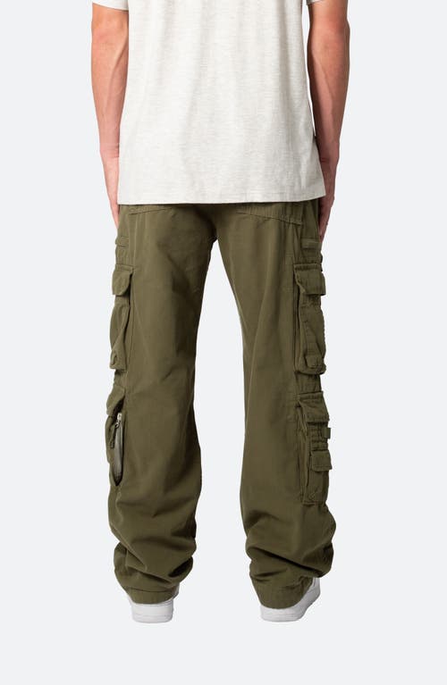 Shop Mnml Military Cargo Pants In Olive