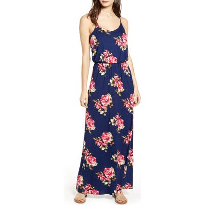 All In Favor Knit Maxi Dress, Blue
