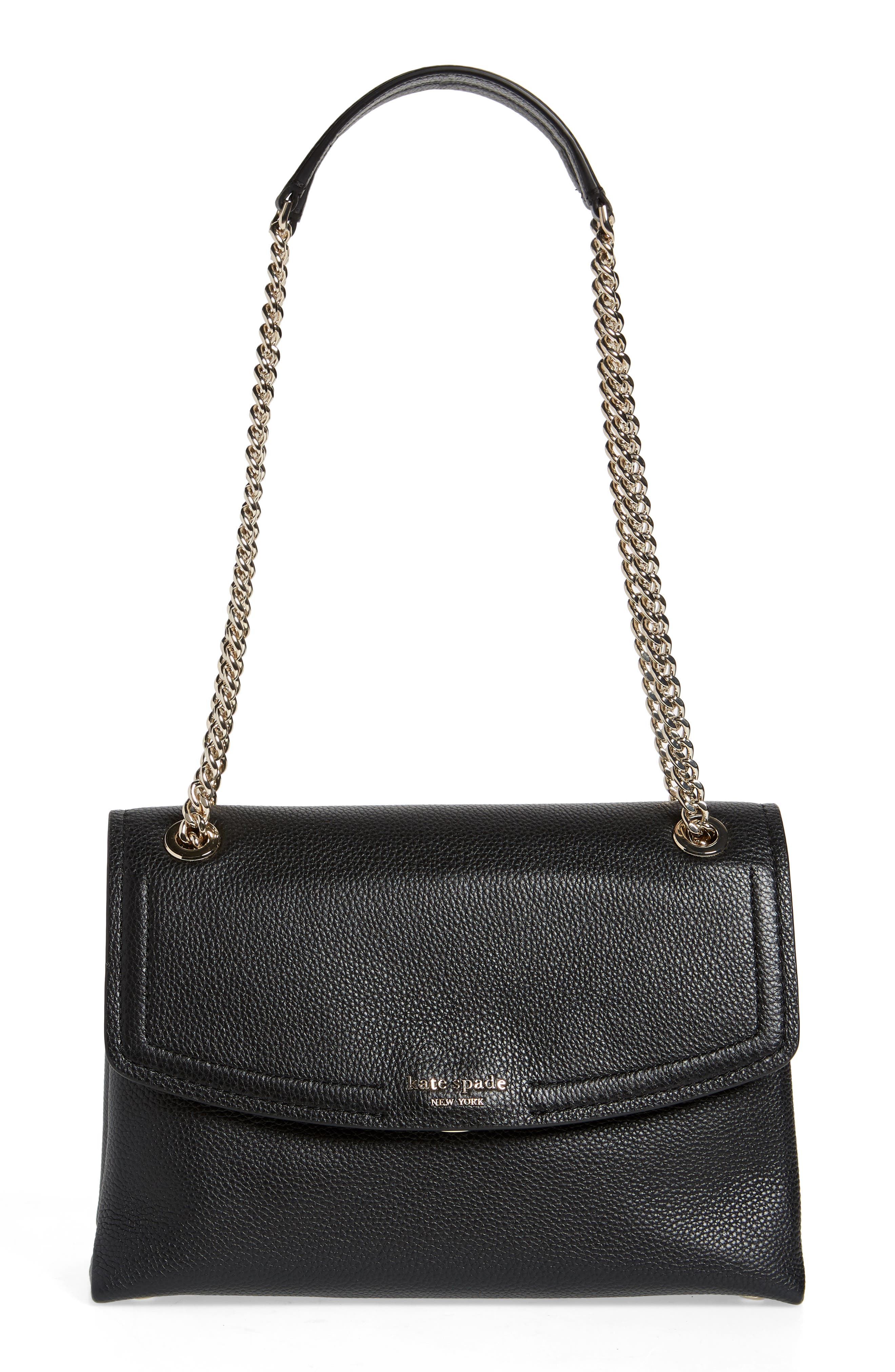 kate spade black quilted shoulder bag