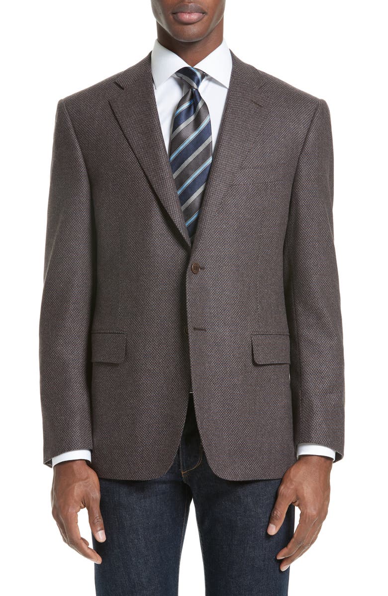 Canali Classic Fit Houndstooth Wool & Cashmere Sport Coat | Nordstrom