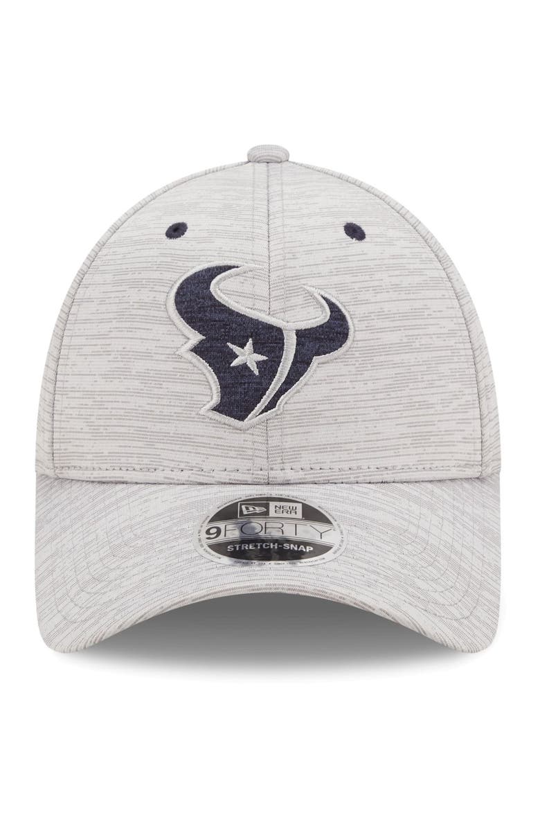 Men's New Era Gray Houston Texans Outline 9FORTY Snapback Hat