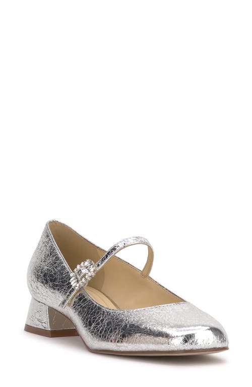 Jessica Simpson Women's Treen Block-heel Mary Jane Pumps In Silver