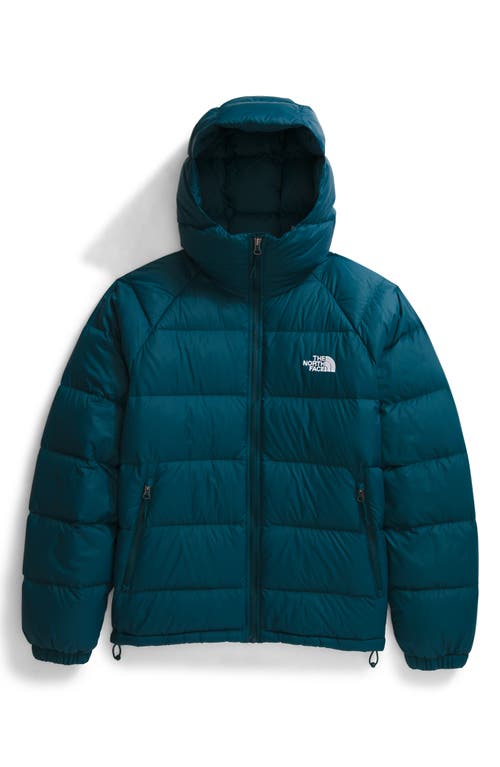 Shop The North Face Hydrenalite 600 Fill Power Down Hooded Jacket In Midnight Petrol