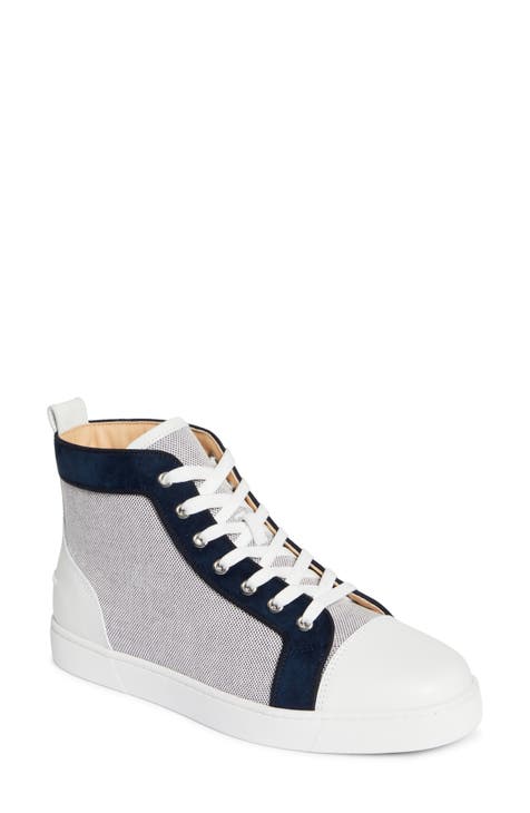 suede louboutin sneakers men