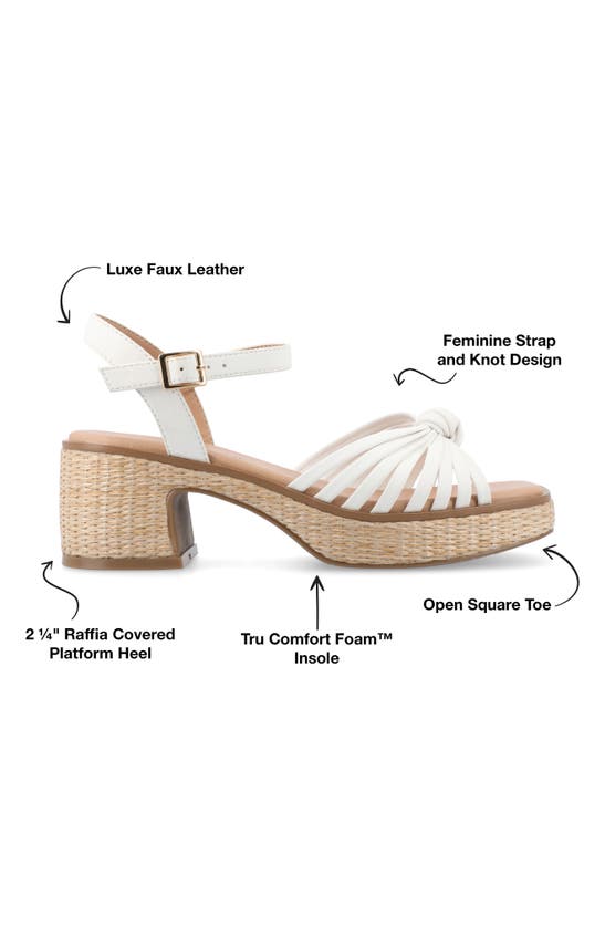 Shop Journee Collection Hally Espadrille Platform Sandal In Off White