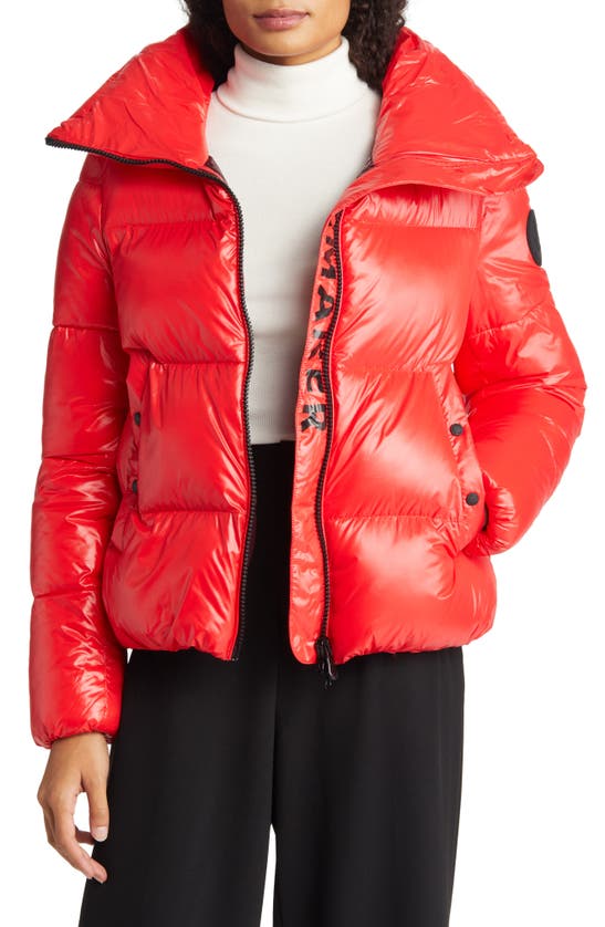Save The Duck Isla Quilted Puffer Jacket In Sweet Red
