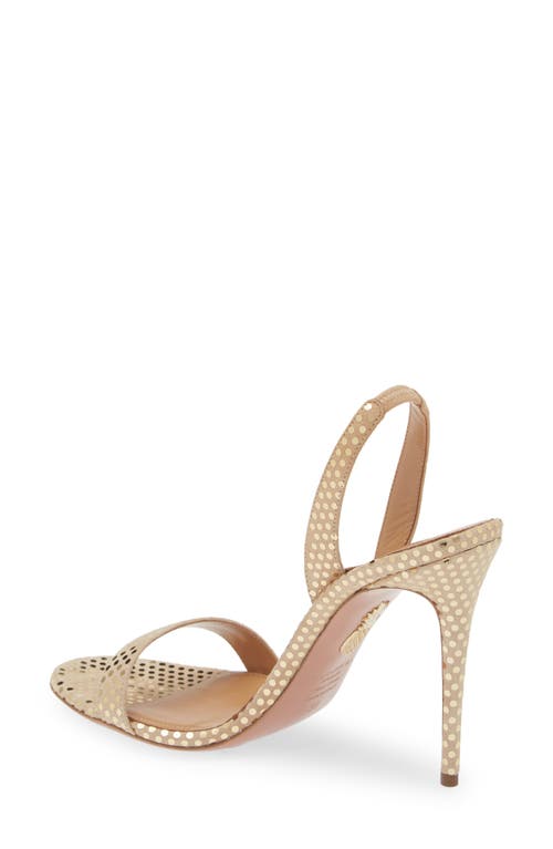 Shop Aquazzura So Nude Paillette Embellished Slide Sandal In Beige/gold