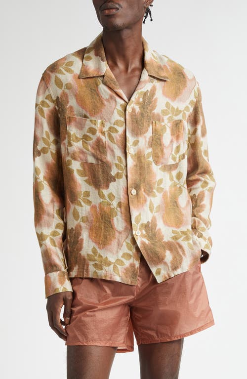 OUR LEGACY Heusen Floral Long Sleeve Cotton Camp Shirt Minuo Flower Print at Nordstrom, Us
