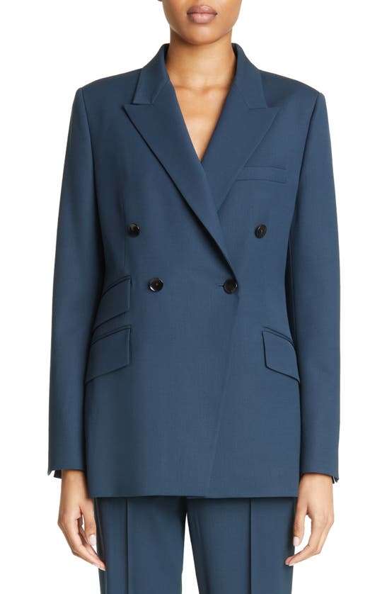 Partow Julien Double Breasted Blazer In Blau