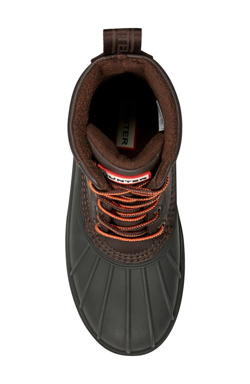 Hunter Southall Waterproof Insulated Boot In Demitasse/dark Brown
