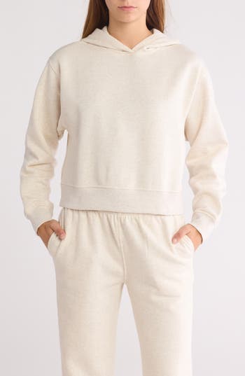 Abound Everyday Fleece Hoodie In Beige Oatmeal Light Heather