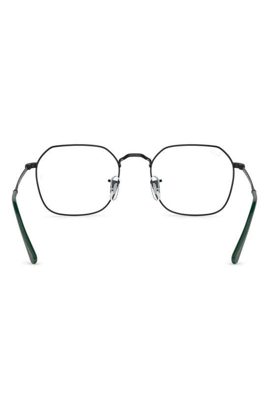 Shop Ray Ban Ray-ban Jim 53mm Irregular Optical Glasses In Black