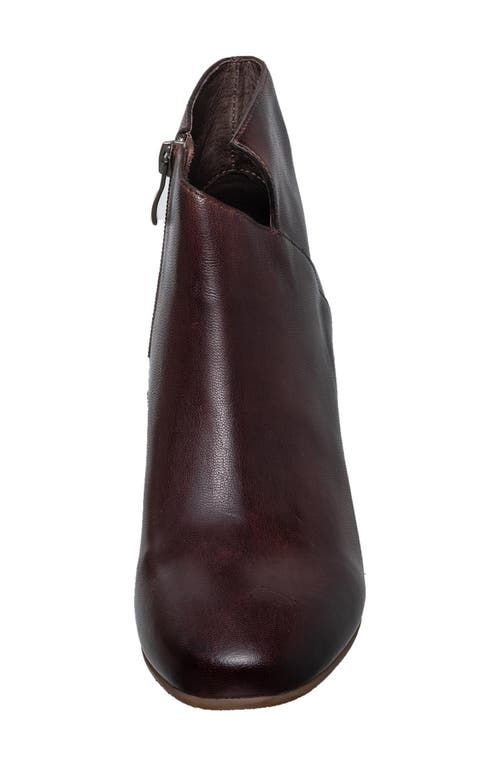 Antelope Perrin Sculptural Heel Bootie In Coffee Leather