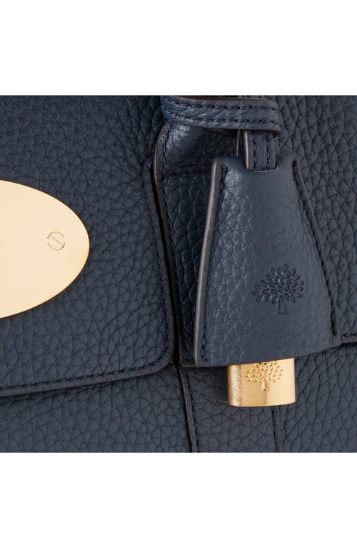 Mulberry Bayswater Grained Leather Satchel In Night Sky
