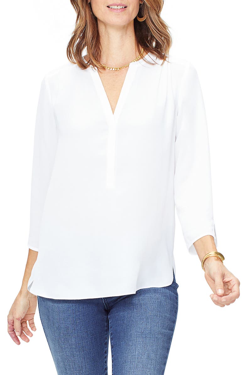 CURVES 360 BY NYDJ Perfect Blouse, Main, color, OPTIC WHITE