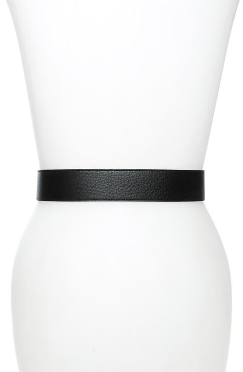 Tory Burch Reversible Logo Belt In Black/new Cuoio/gold