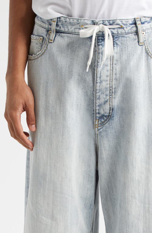 Balenciaga Mid-rise Cotton Twill Wide-leg Pants In 9780 Bleached Ring