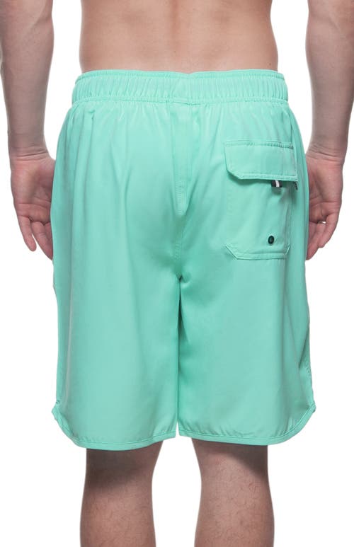 Rokka&rolla Quick-dry Stretch Swim Trunks With Adjustable Waistband In Teal