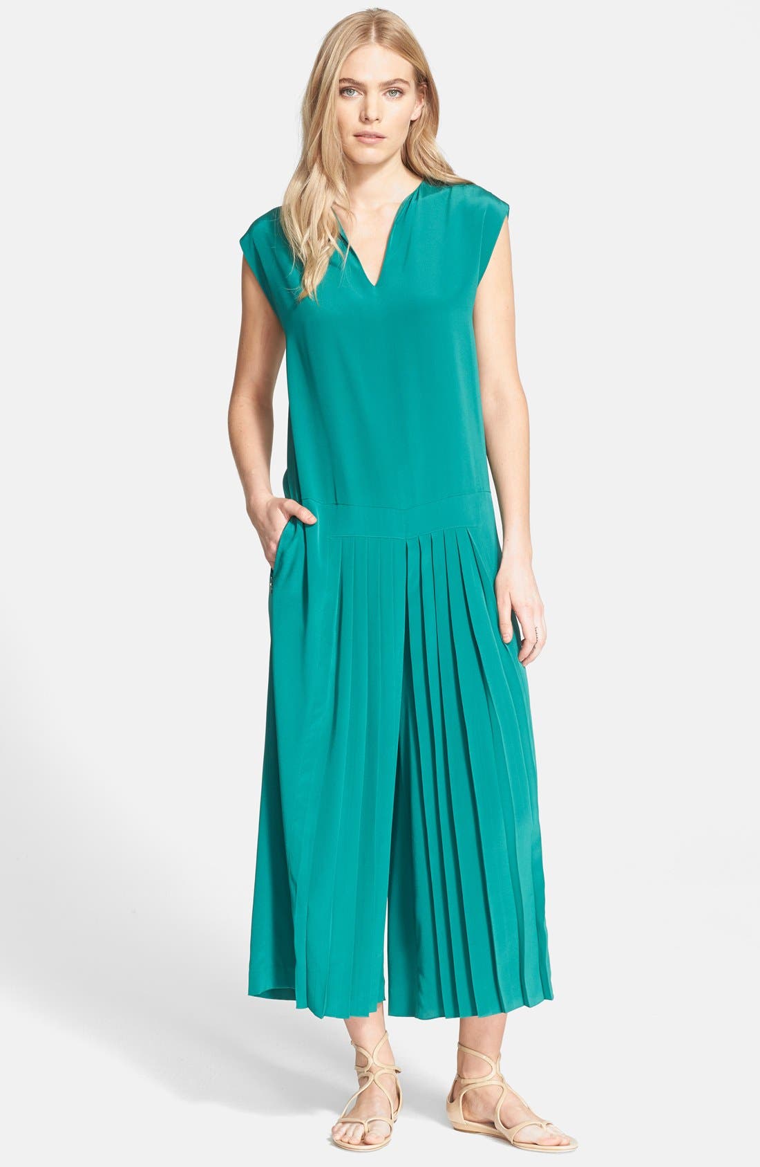 tibi green jumpsuit