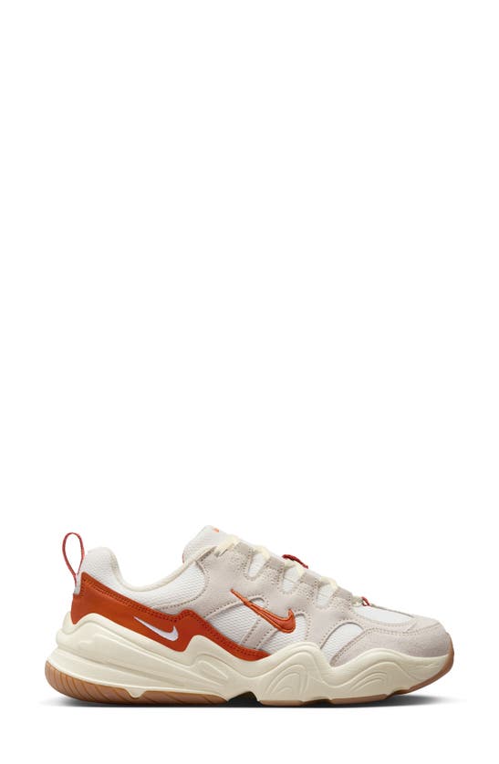 Shop Nike Tech Hera Sneaker In Sail/ Campfire Orange/ Brown