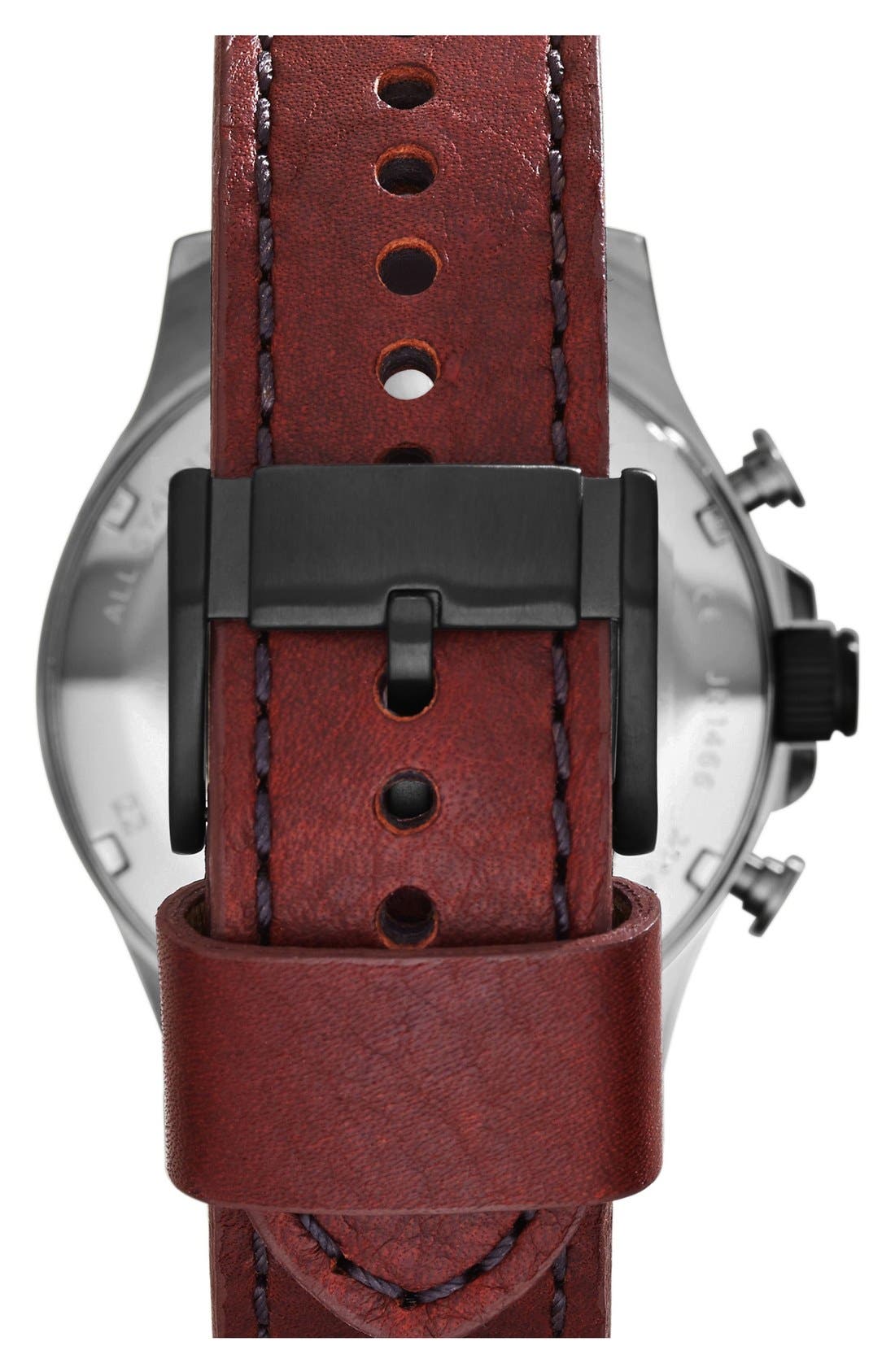 Fossil 'Nate' Chronograph Leather Strap Watch, 45mm | Nordstrom