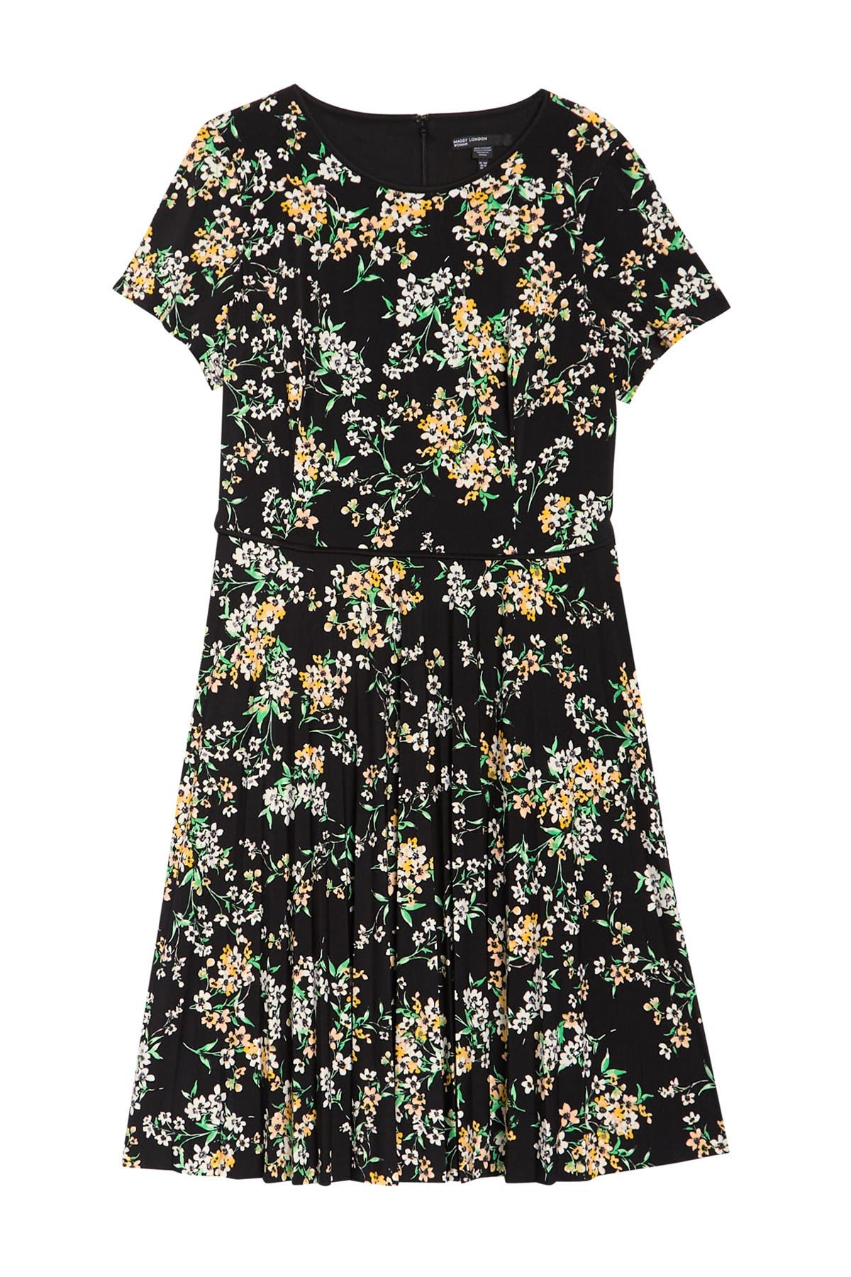 maggy london floral a line dress