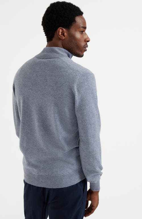 Shop Brunello Cucinelli Cashmere Sweater In Light Blue Denim