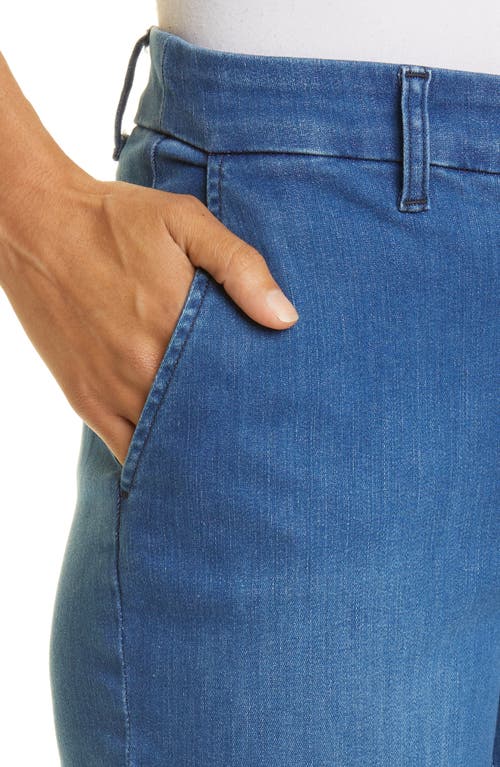 Frank & Eileen Wicklow Italian Denim Crop Chinos In Blue Denim Wash