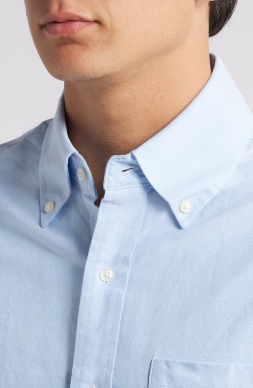 Shop Schott Nyc Button-down Oxford Shirt In Blue