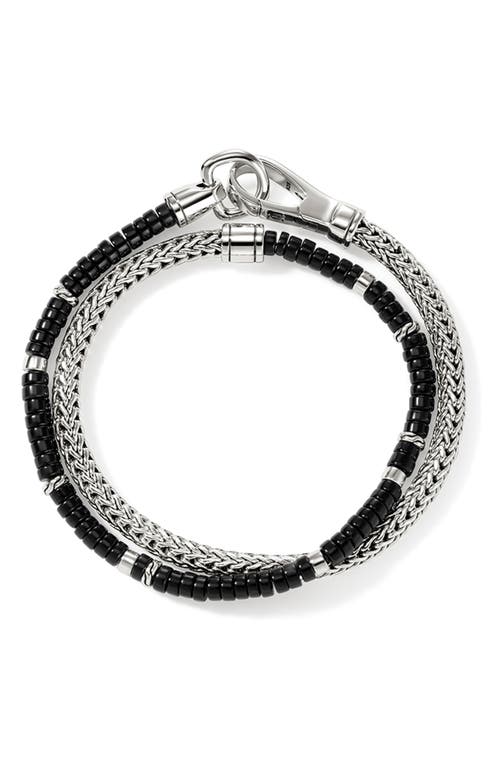 Shop John Hardy Heishi Chain Wrap Bracelet In Silver