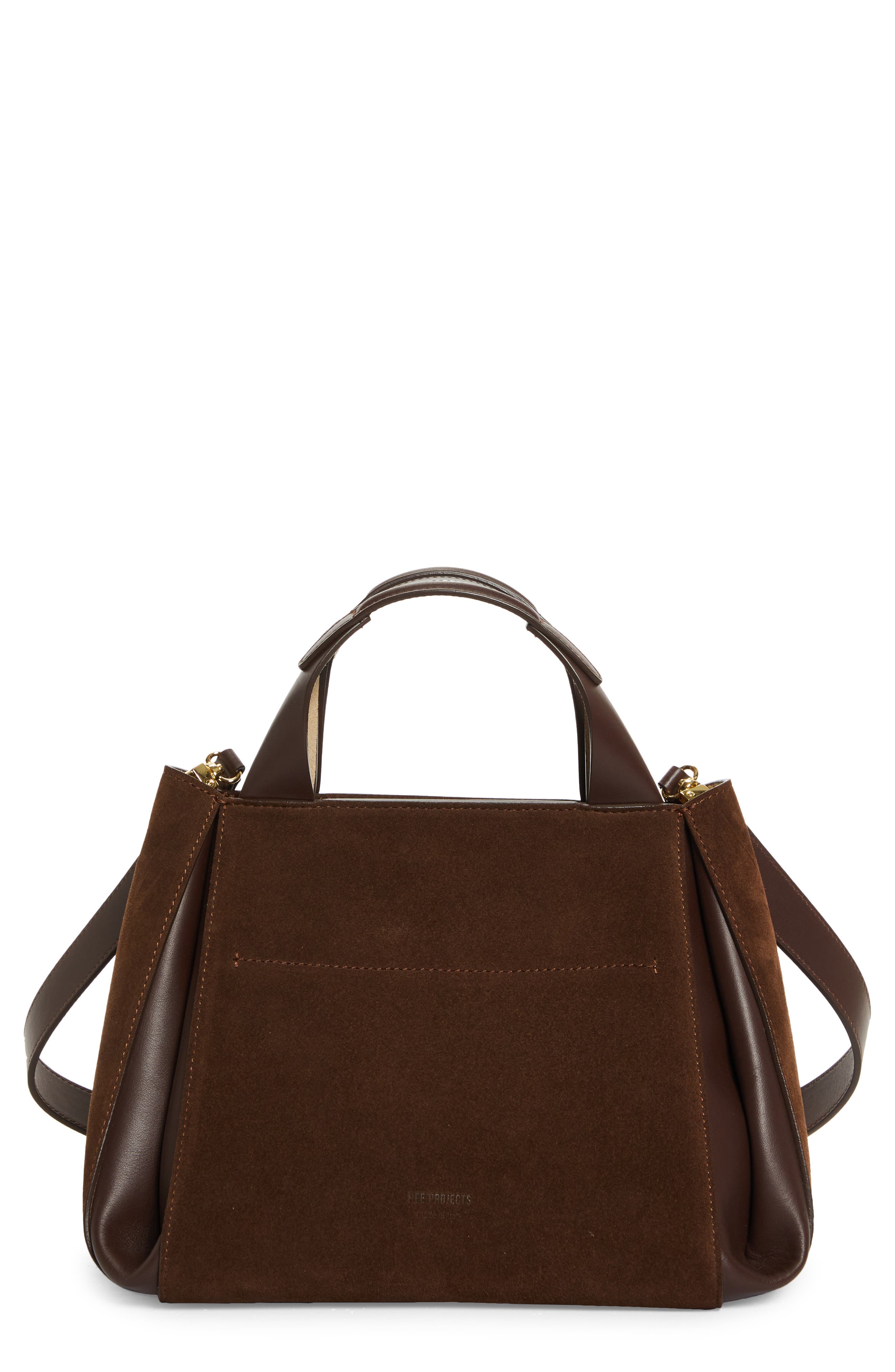 Ree Projects Medium Avy Suede Bucket Bag in Mocha 