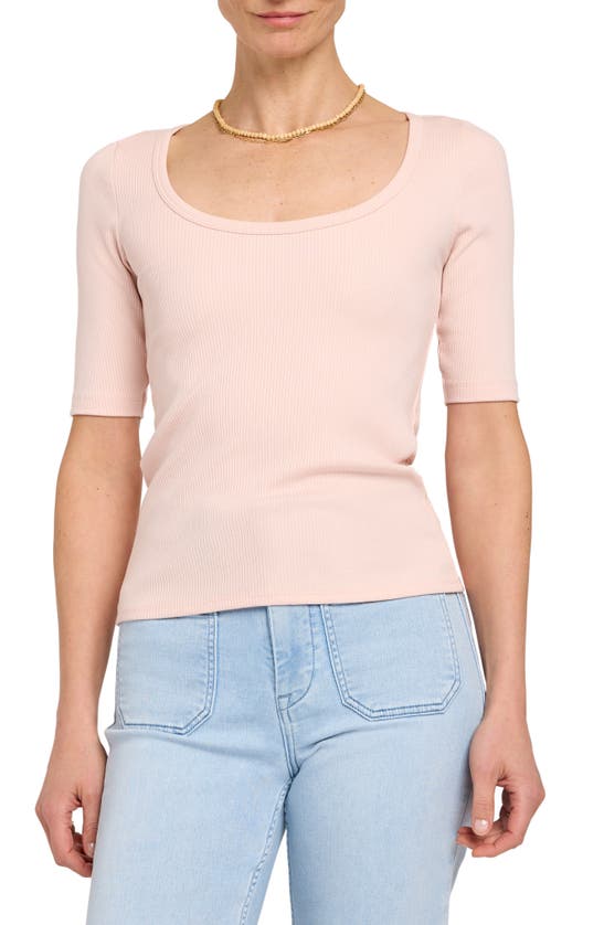 Shop Faherty Freestyle Rib T-shirt In Peach Whip
