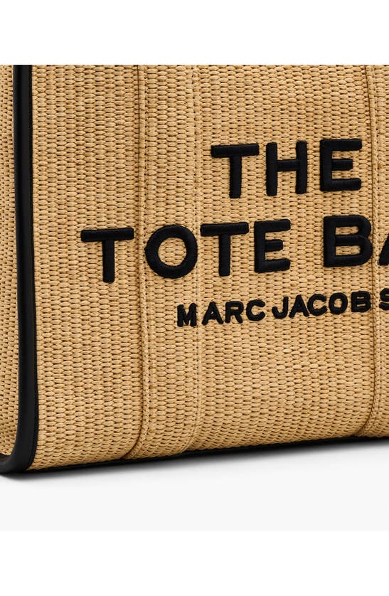 Shop Marc Jacobs The Woven Medium Tote Bag In Natural
