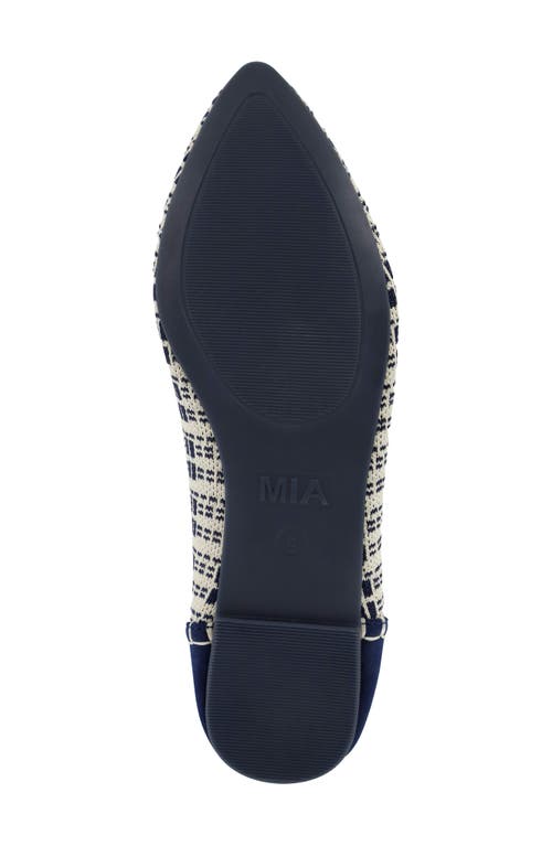 Shop Mia Lissy Knit Ballet Flat In Navy/bone