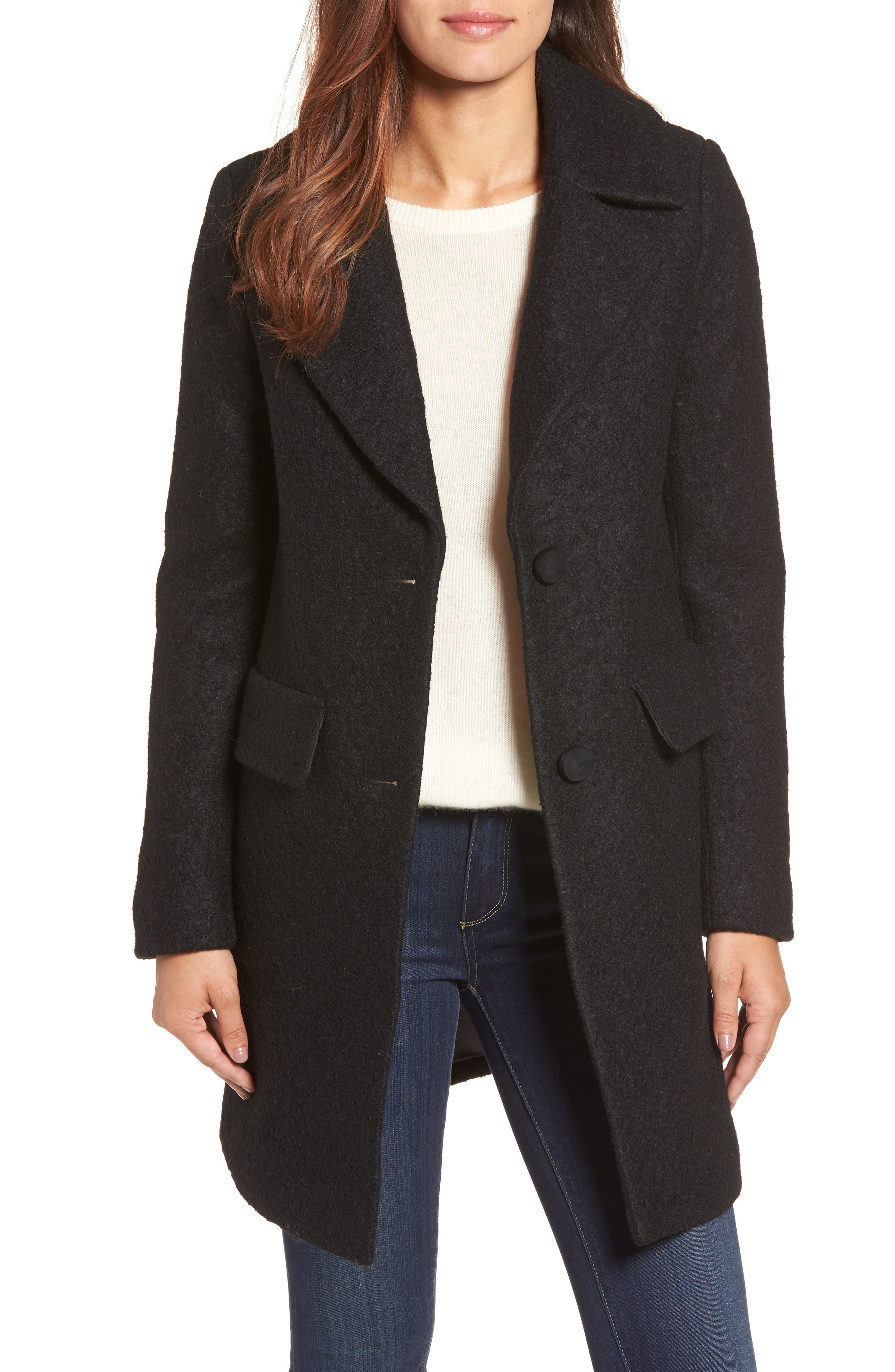 Cole New York Wool Blend Bouclé Coat Nordstrom