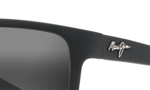 Shop Maui Jim Byron Bay 62mm Polarizedplus2® Sunglasses In Matte Black/neutral Grey