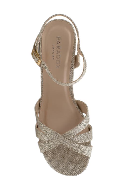Shop Paradox London Pink Colette Strappy Sandal In Champagne