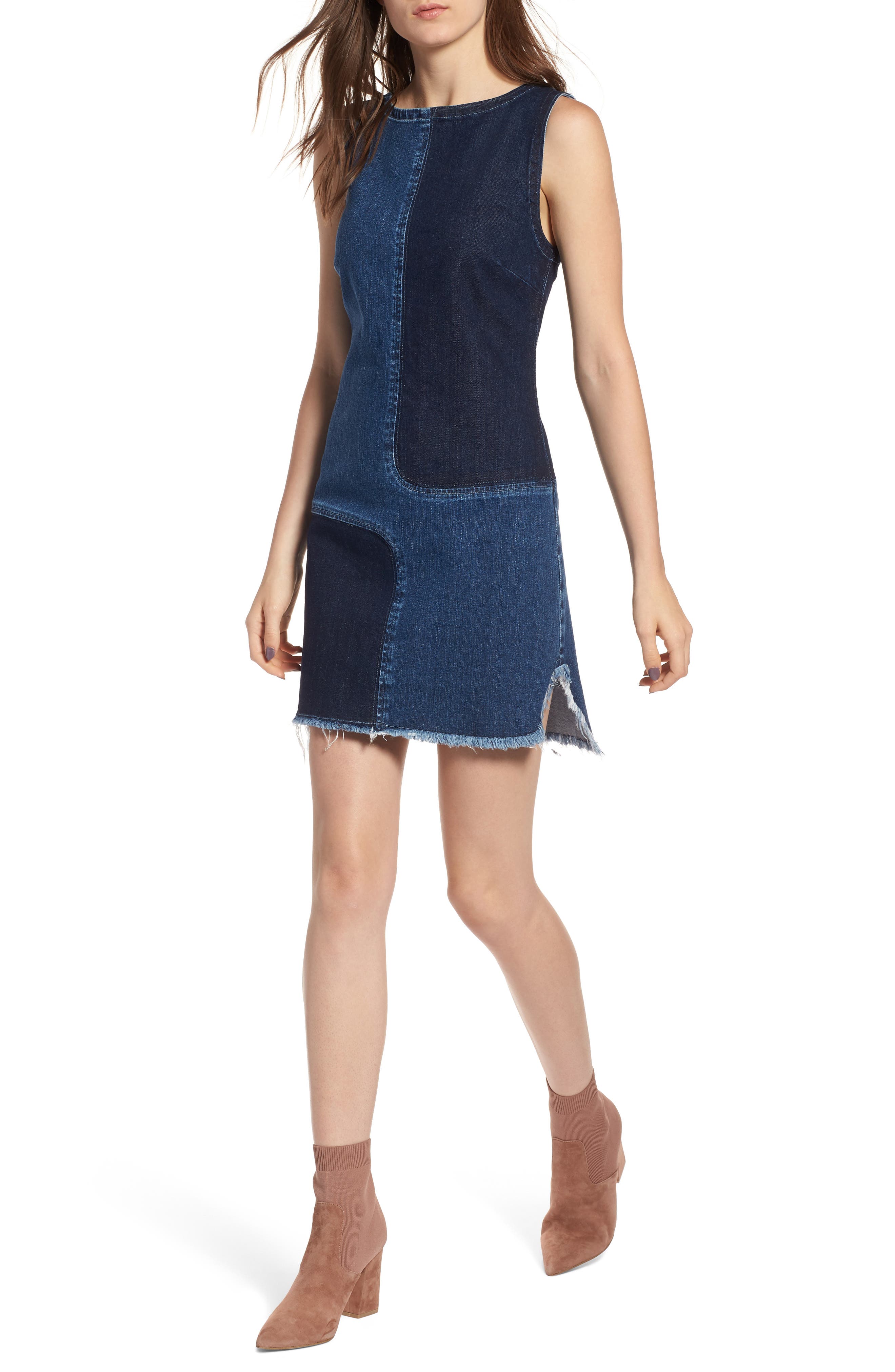 AG The Indie Two Tone Denim Dress Nordstrom